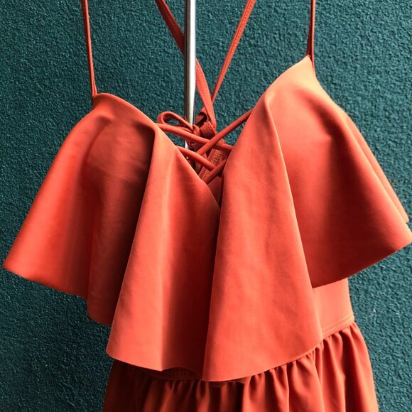 Coral Pink Bathing Suit Dress , Size US 4 (small) - Picture 2 of 10